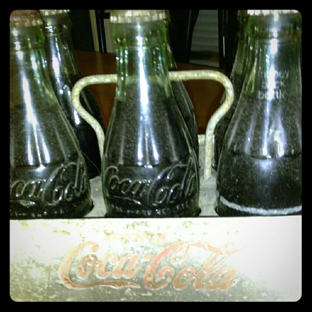 Antique six pack of Coca-Cola